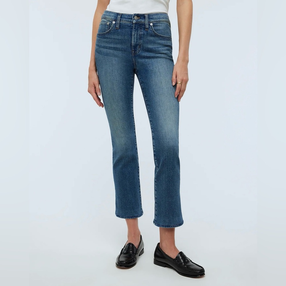 Madewell 29T *Tall* Kick-Out Crop Mid Rise Oneida Wash $138